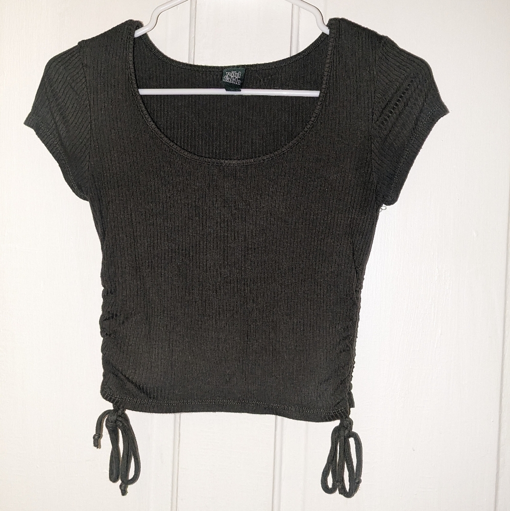 Olive green crop top